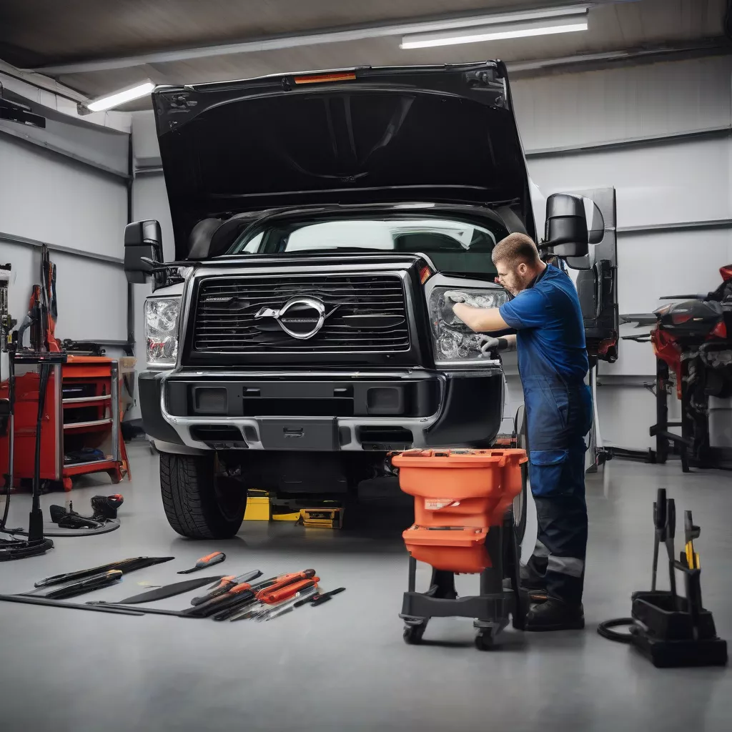 Thay kính chắn gió xe tải