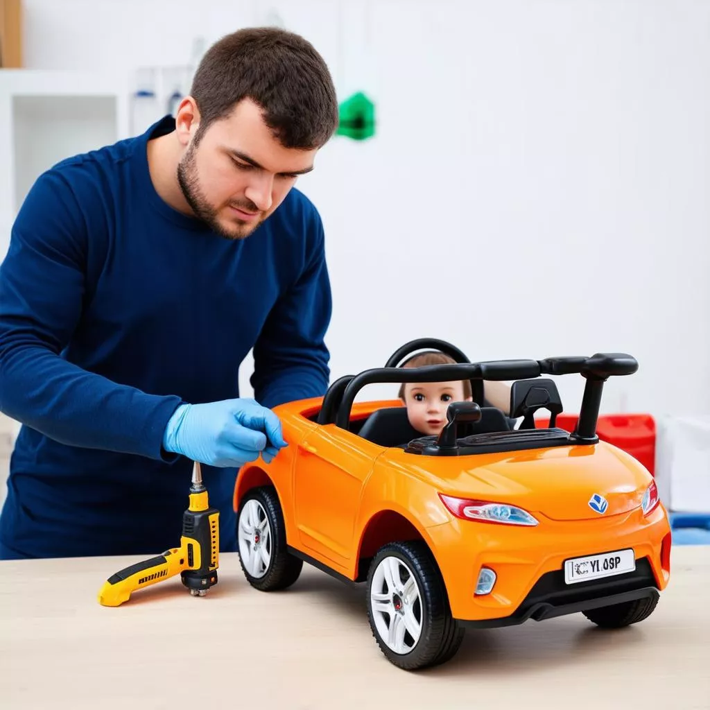 Replacing kids' electric car parts