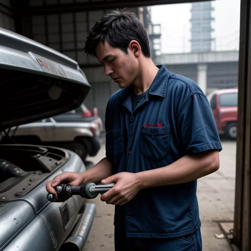 在河内更换美国重卡机油滤清器