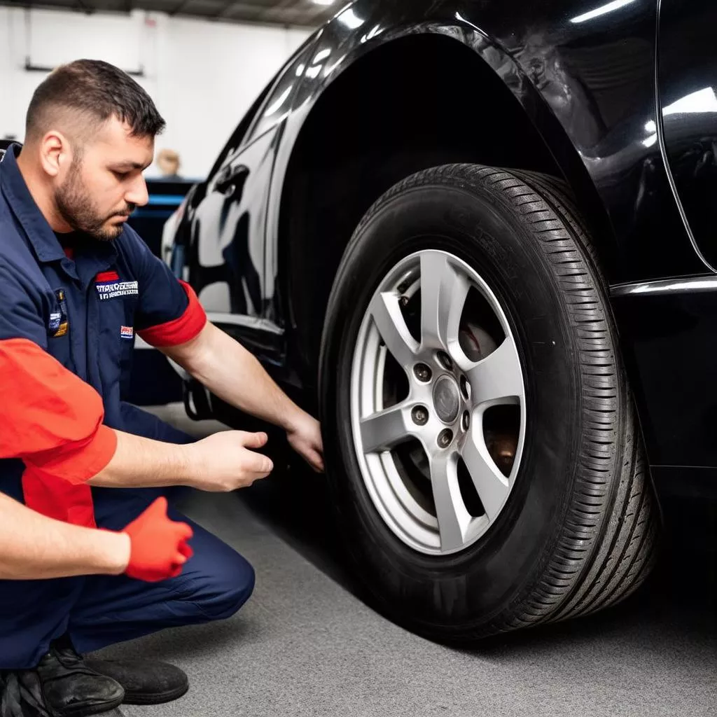 Thay lốp xe ô tô