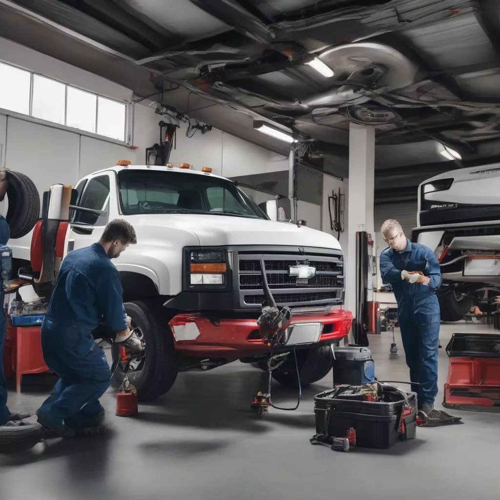 Thay nhớt xe tải tại Gara