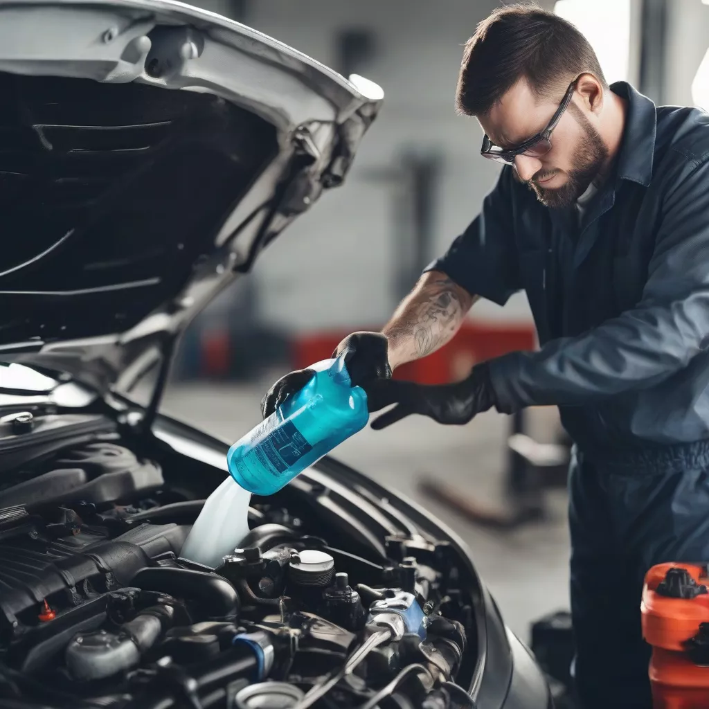 Changing car coolant