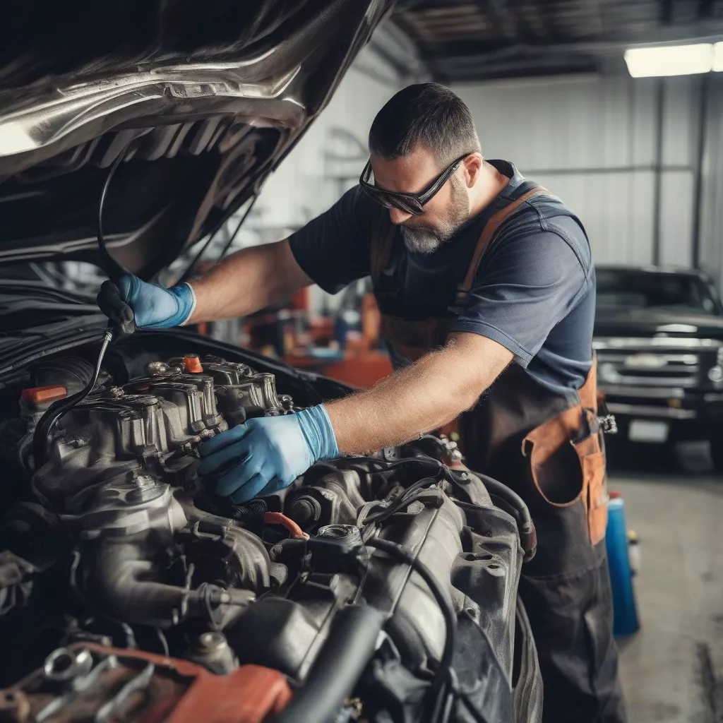 Thay nước mát cho xe tải tại gara