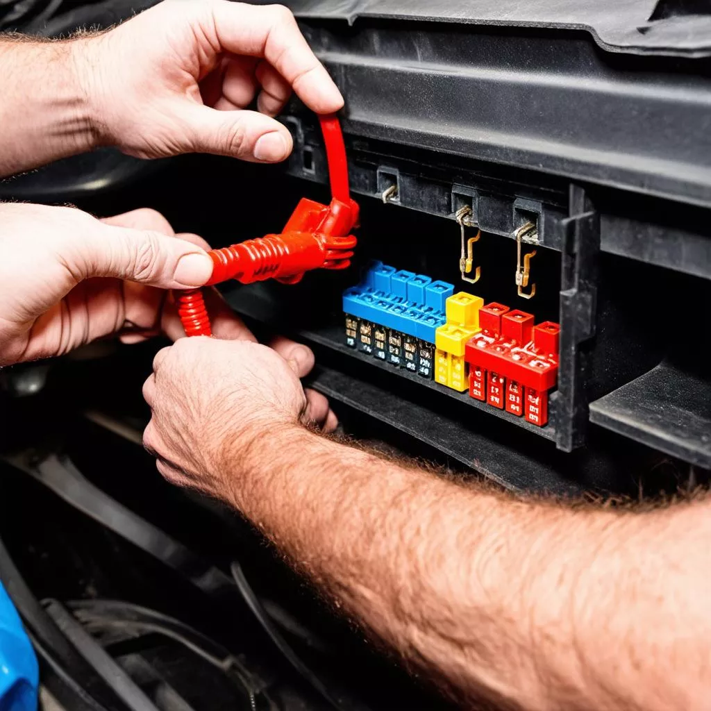 Replacing a car fuse