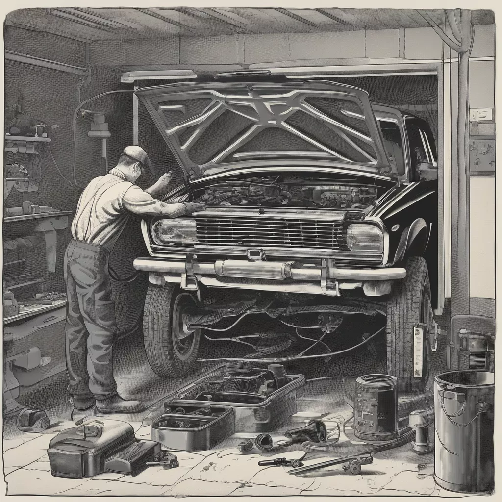 Thay thông két nước ô tô