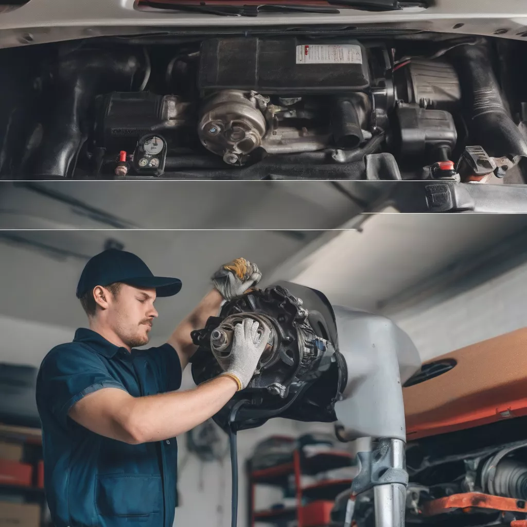 Mecânico a Instalar um Motor de Arranque