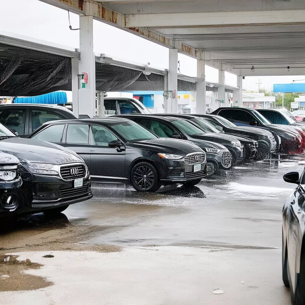 Tiệm rửa xe ô tô