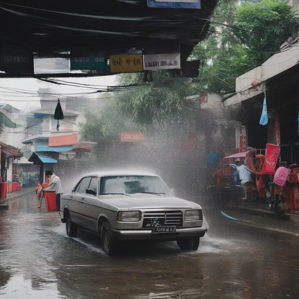 Tiệm rửa xe ô tô tại Hà Nội