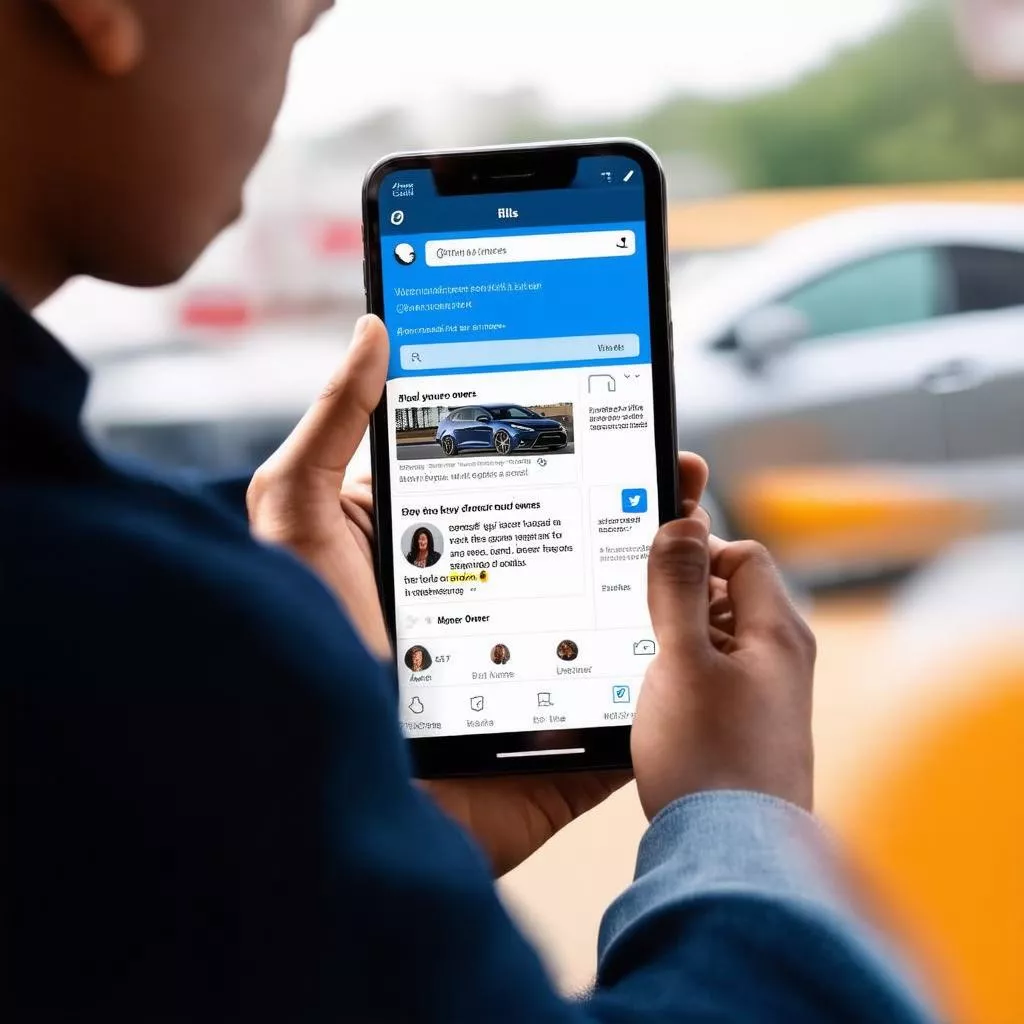 Tìm kiếm thông tin xe ô tô trên mạng xã hội