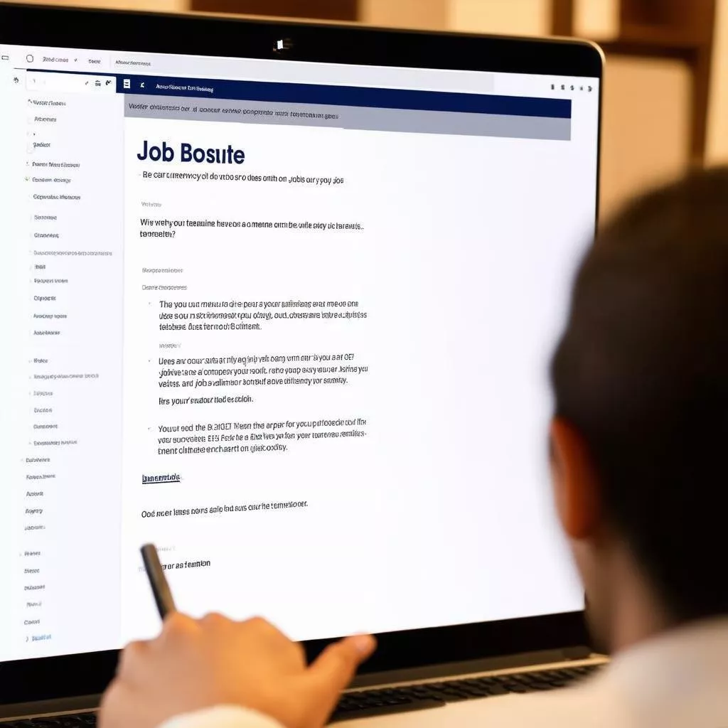 Mechanic searching for auto repair jobs online