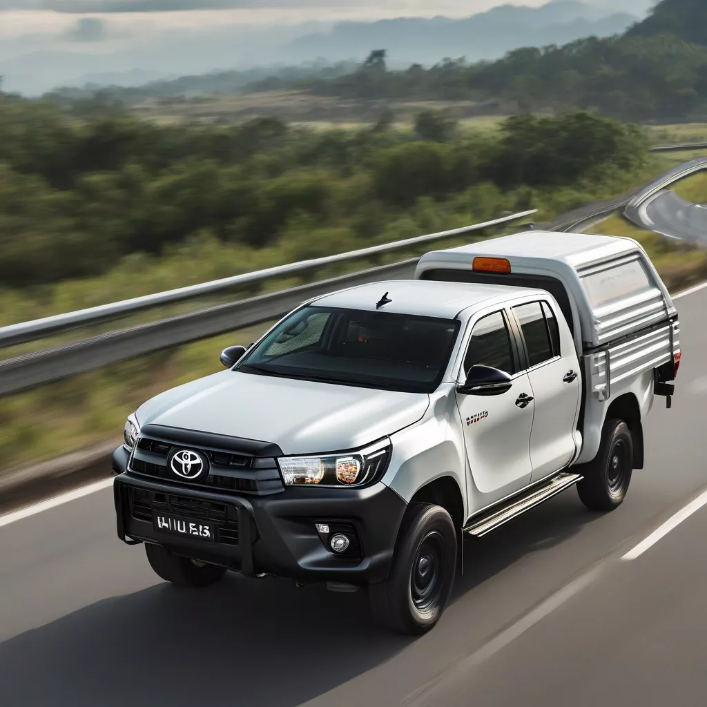 A powerful Toyota Hilux pickup truck