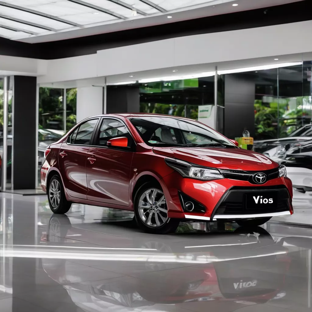 Toyota Vios màu đỏ nổi bật