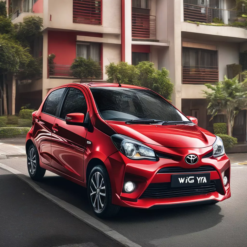 Toyota Wigo màu đỏ nổi bật