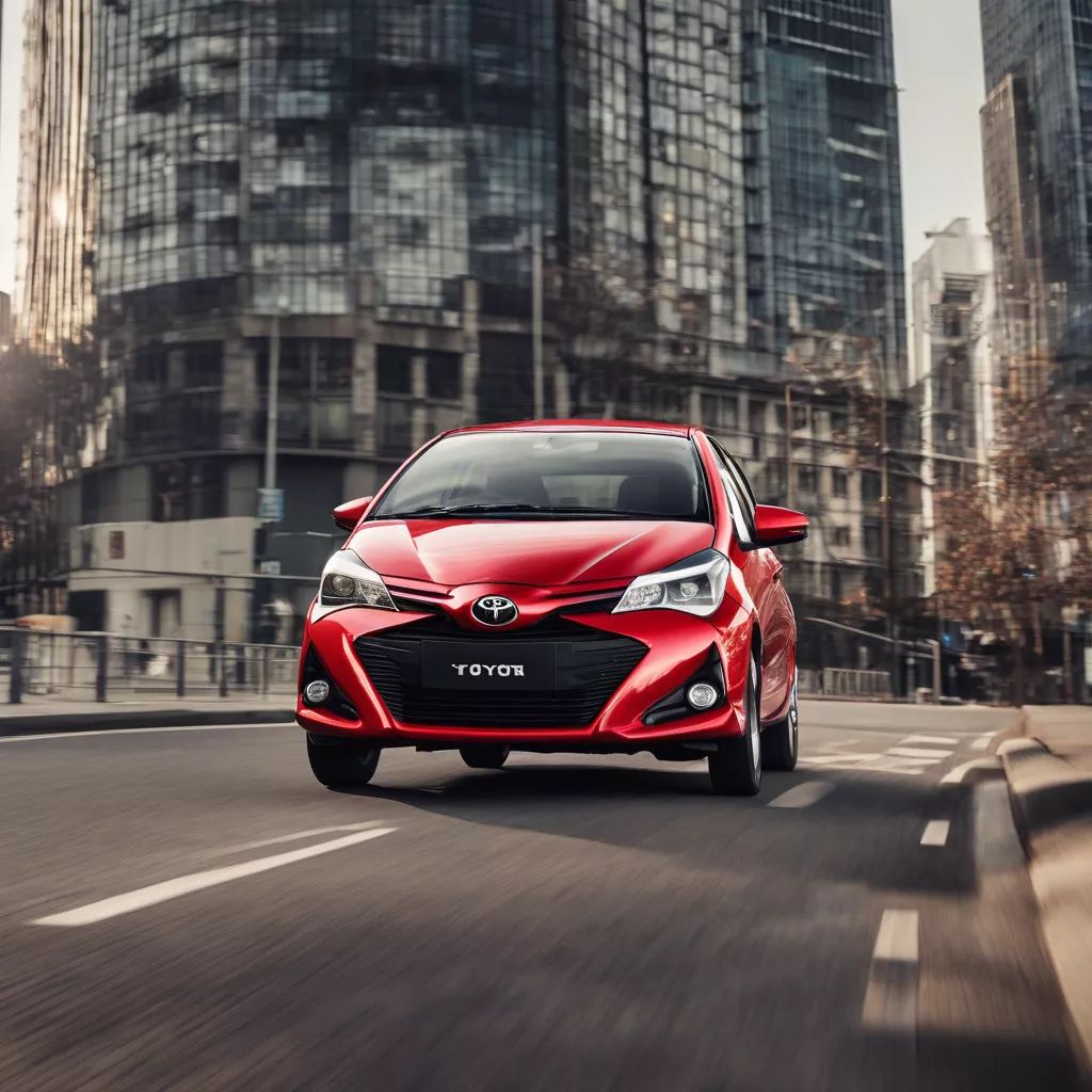 Toyota Yaris cũ màu đỏ nổi bật