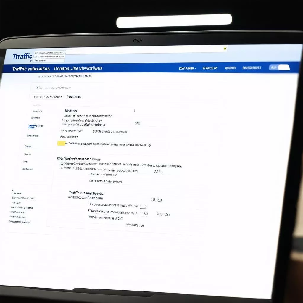 Hình ảnh trang web tra cứu lỗi vi phạm giao thông