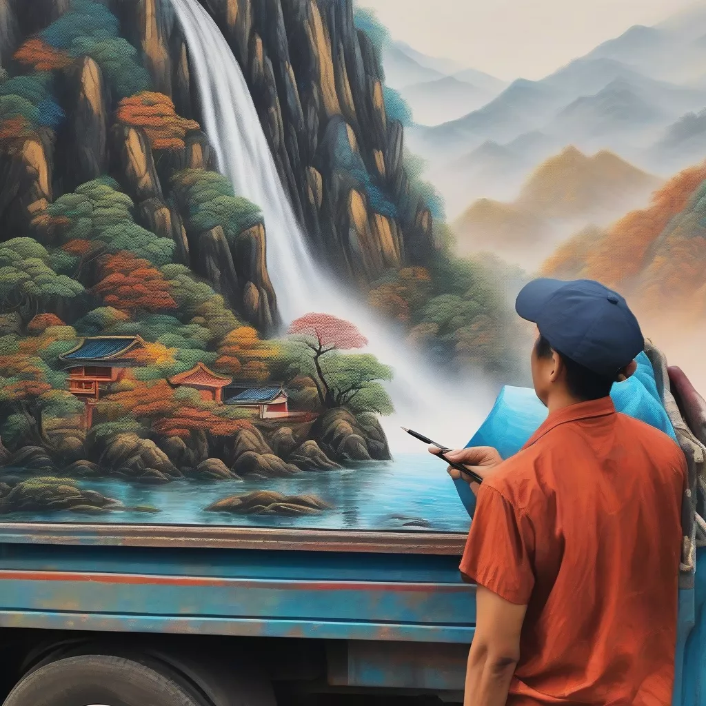 Tranh Ô Tô Tải Đẹp