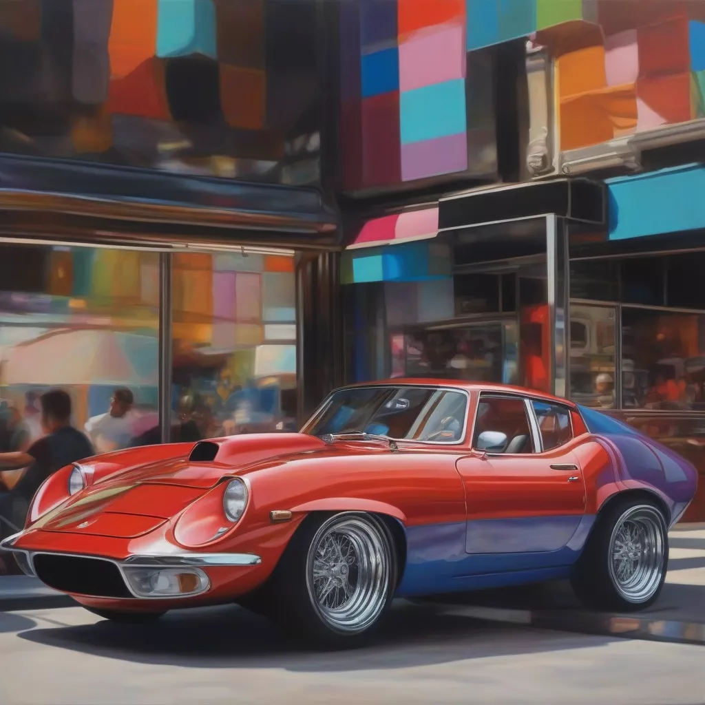 Tranh vẽ ô tô - Siêu xe