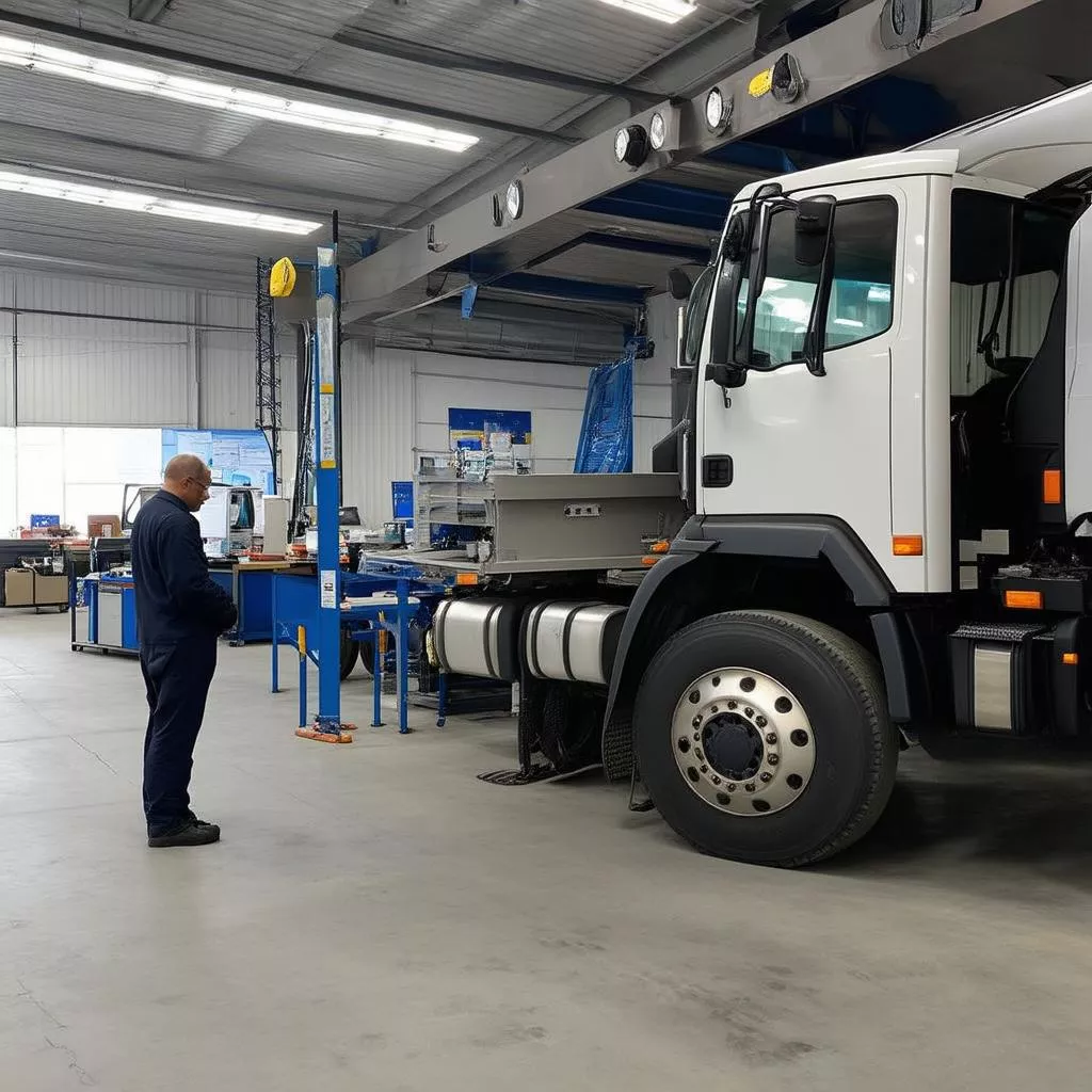 Truck inspection center