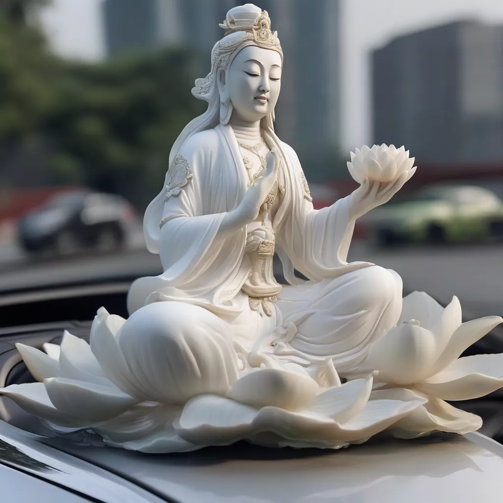 Guanyin Buddha car statue