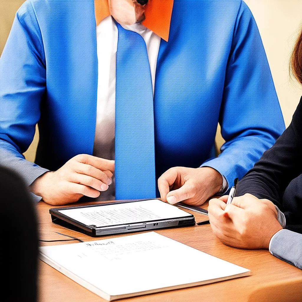 Ứng viên đang phỏng vấn xin việc