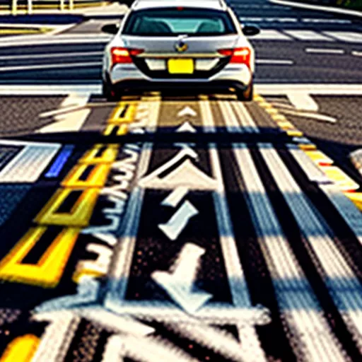 लेन विभाजन सड़क चिह्न