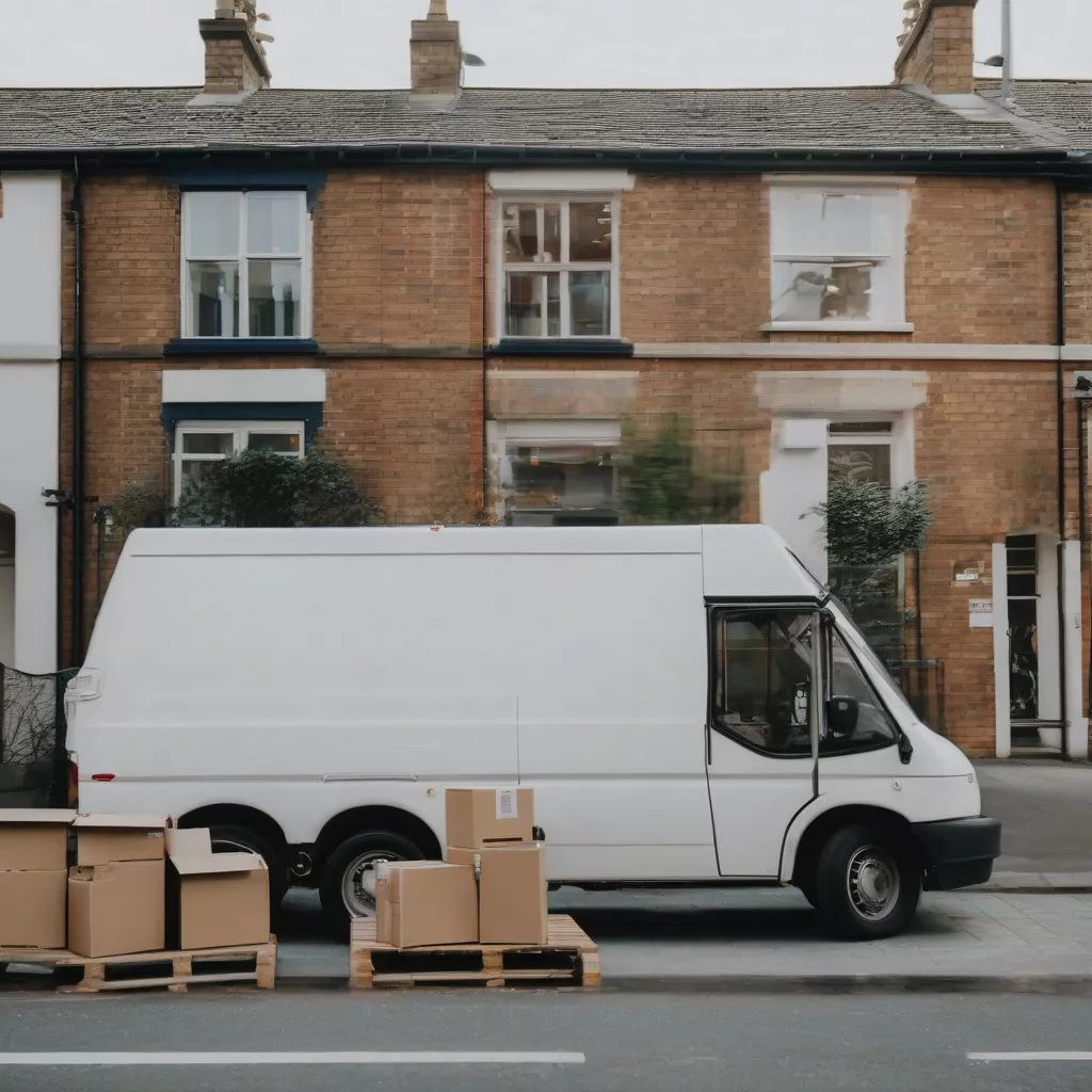 Van transporting goods