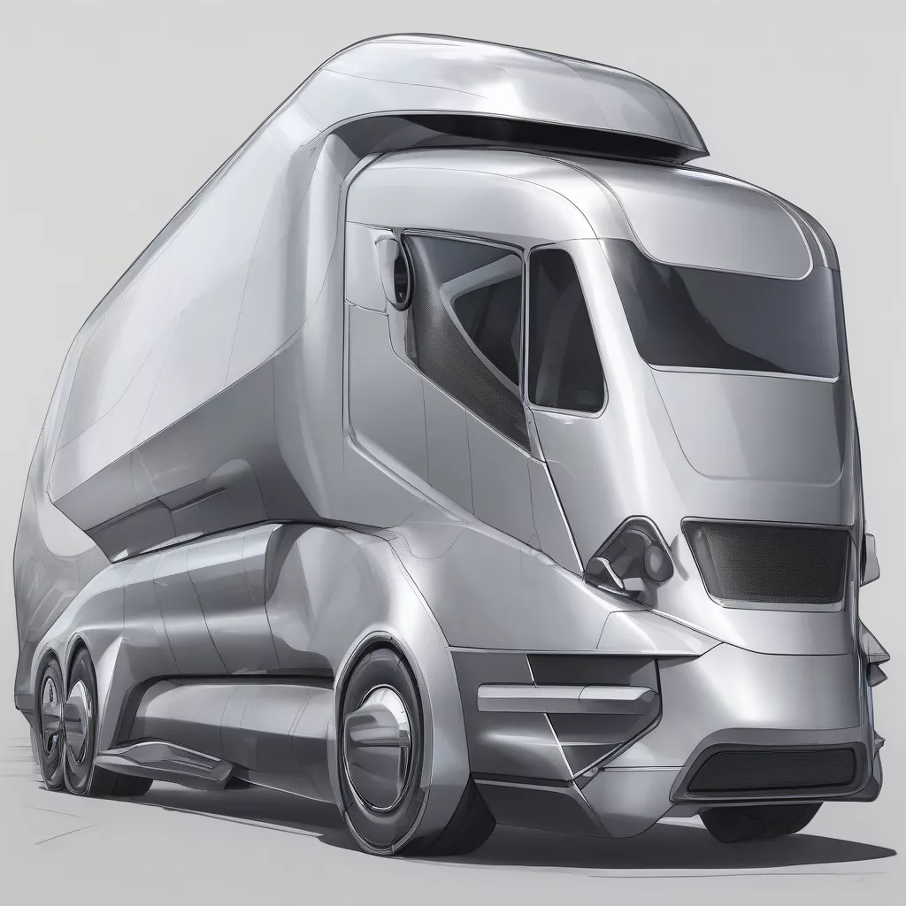 Colorful drawing of a dream truck