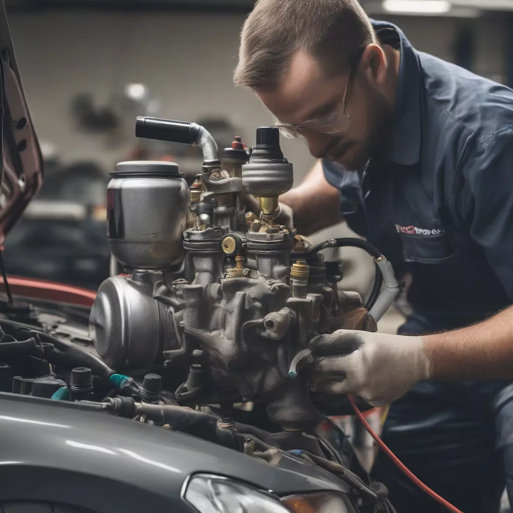 Hình ảnh vệ sinh bình xăng con ô tô