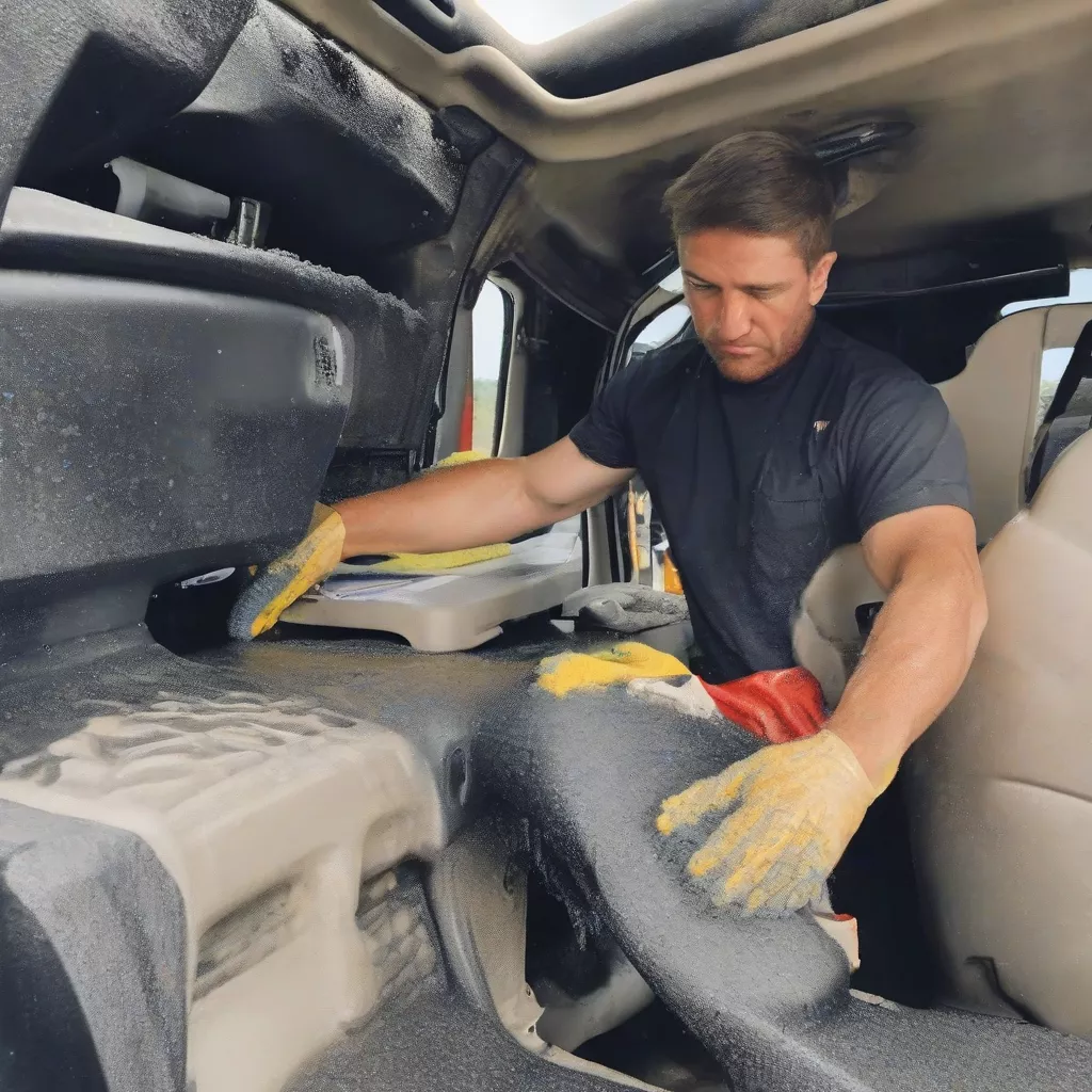 Vệ sinh nội thất xe tải