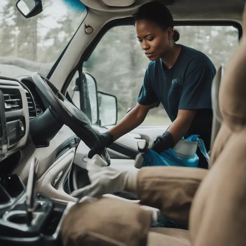 Vệ sinh nội thất xe tải