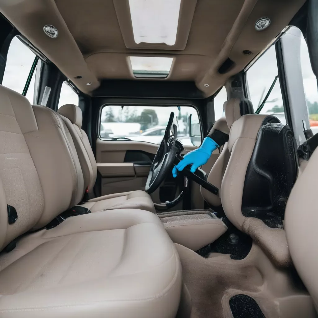 Vệ sinh nội thất xe tải chuyên nghiệp