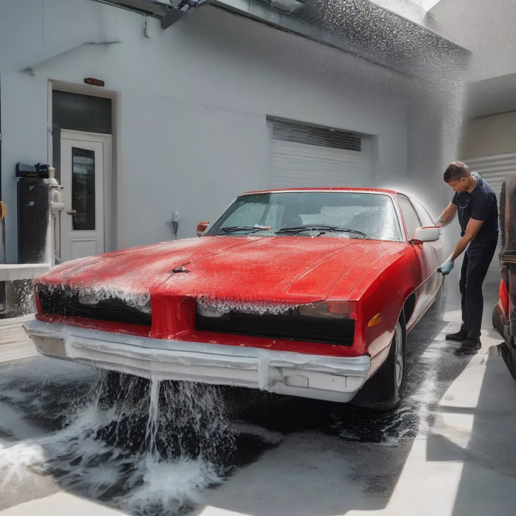 Washing a car