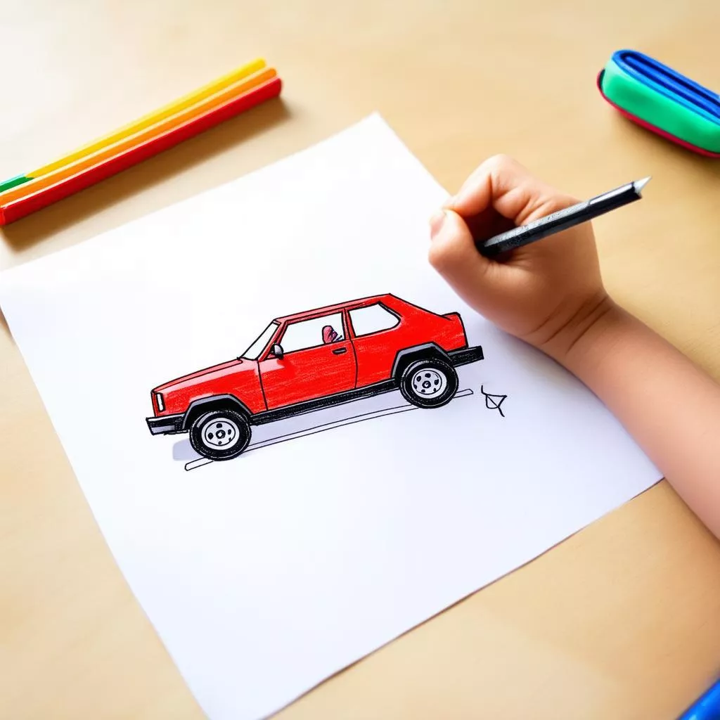 Vẽ Tranh Chiếc Ô Tô Mơ Ước Toyota 2