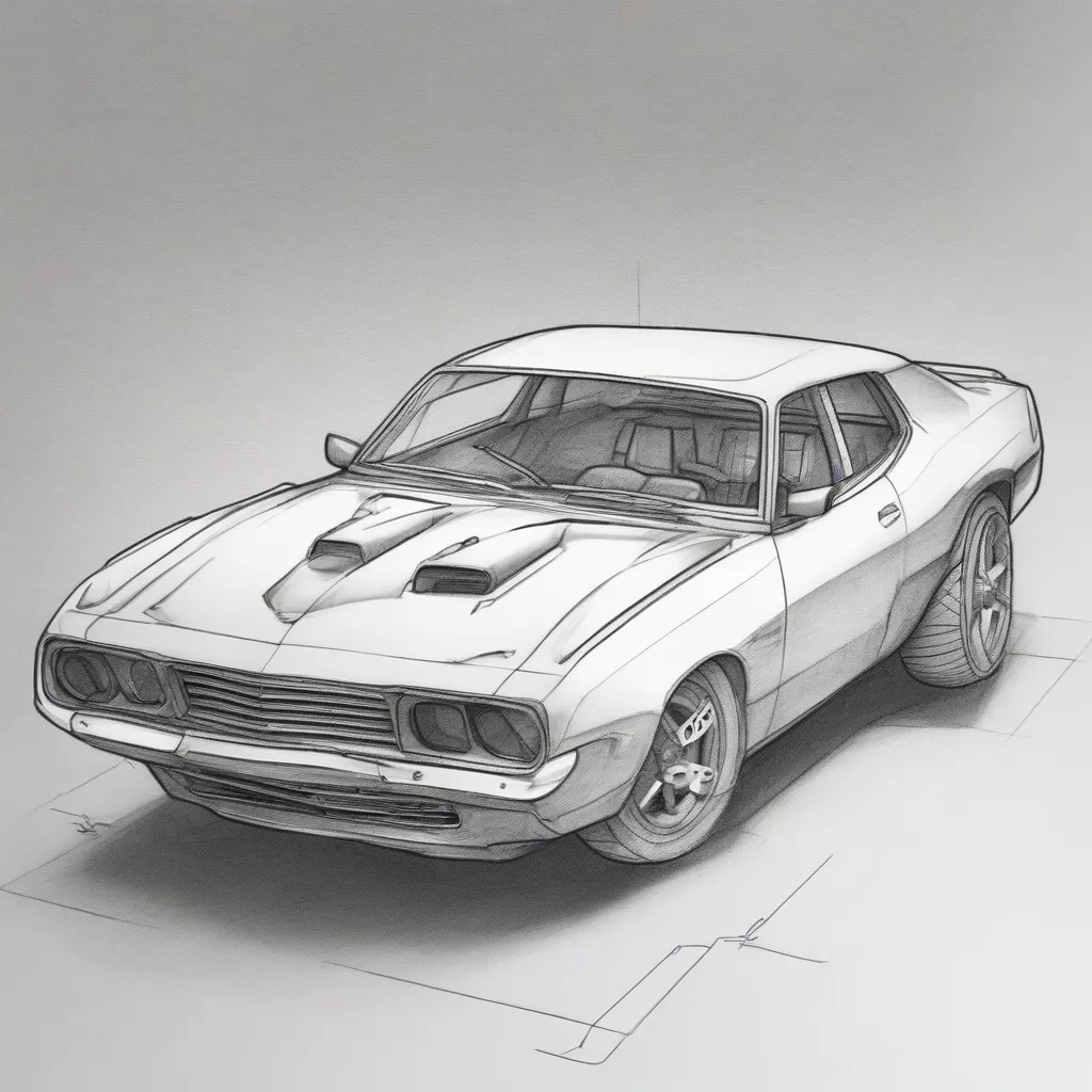 Drawing a car step 2