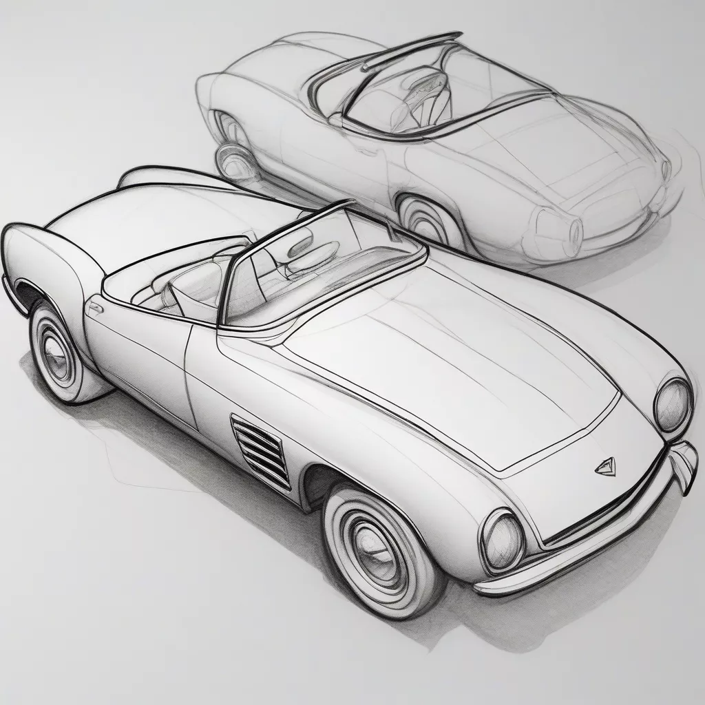 Cách Vẽ Xe Ô Tô Mui Trần: Từ Giấc Mơ Đến Tác Phẩm Nghệ Thuật
