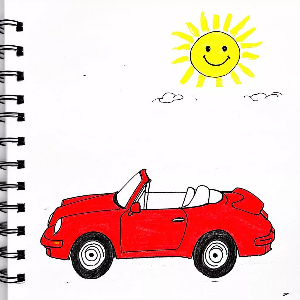 Vẽ xe ô tô ước mơ đơn giản