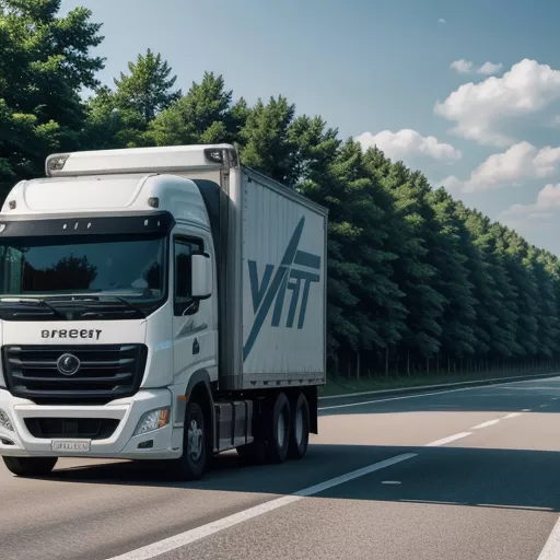 Veam VPT095 enclosed truck on the road