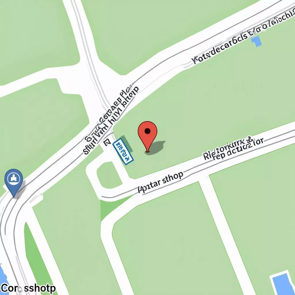 Emplacement d'un garage automobile