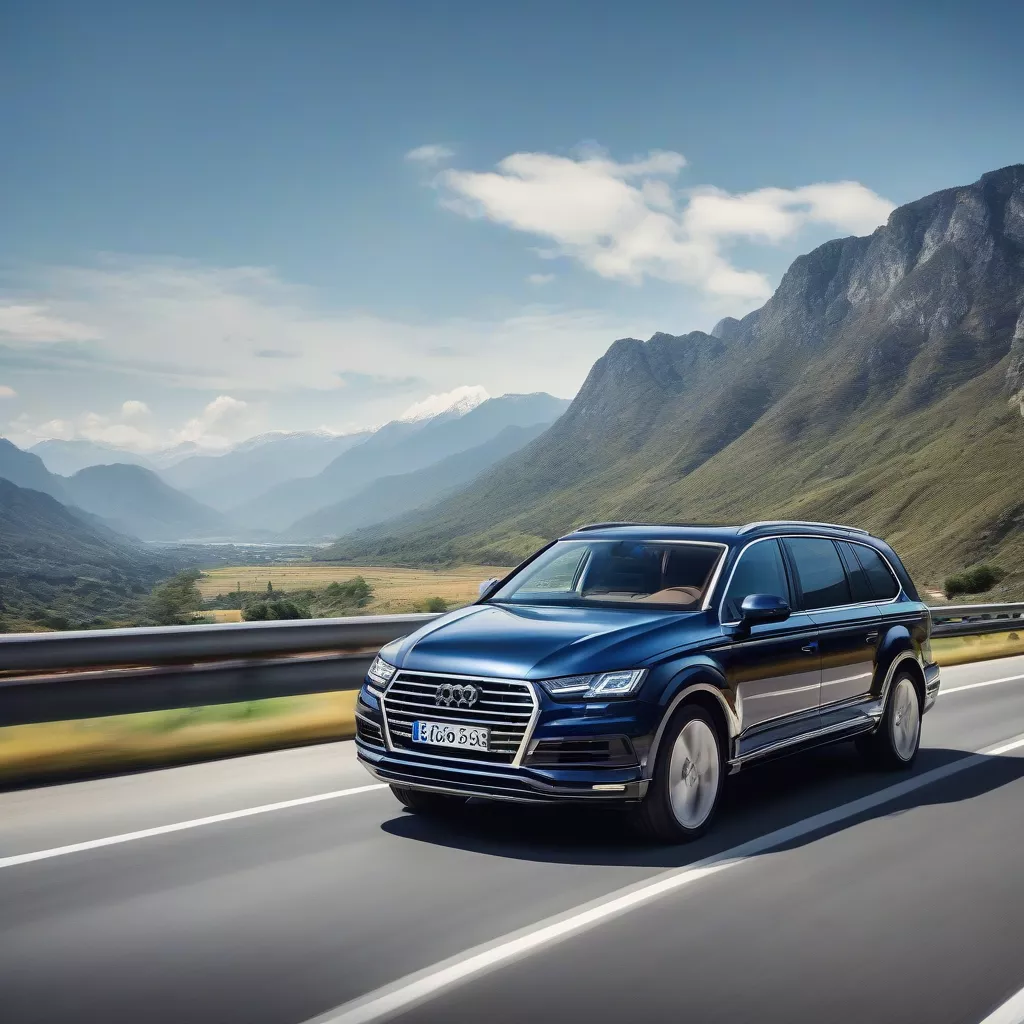 Xe 7 chỗ di chuyển trên đường cao tốc