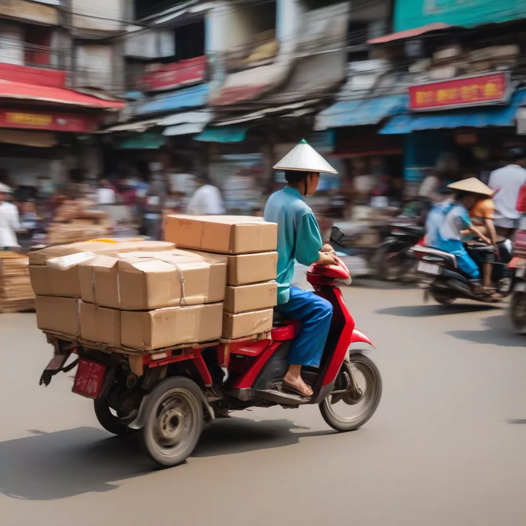 Xe ba gác Trung Quốc chở hàng