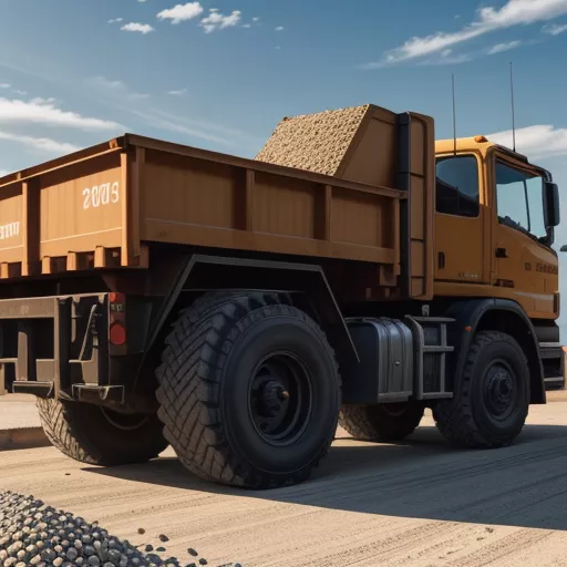 运输货物的自卸车