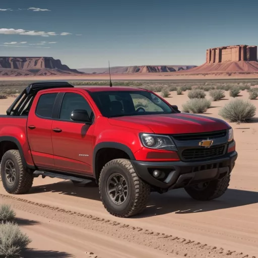 道路を走るシボレーピックアップトラック