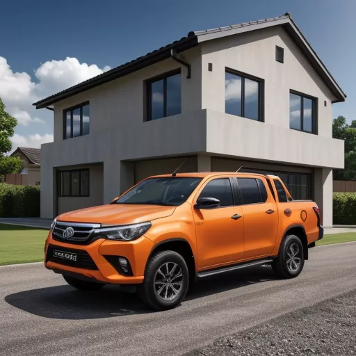 Orange Toyota Hilux Pickup Truck