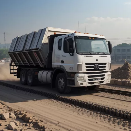 Cuu Long TMT 4T4 4x4 dump truck at a construction site