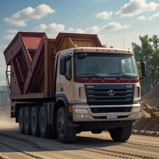Cuu Long TMT 9 Ton Dump Truck KC11890D at a construction site