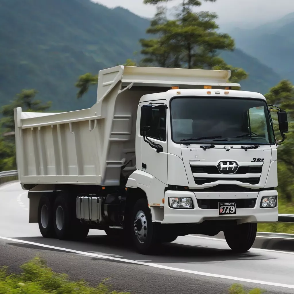 Xe ben Hino FG8JJ7A 8 tấn di chuyển trên đường