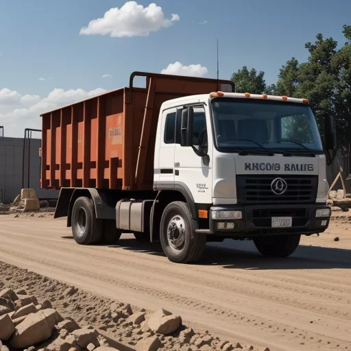 Hoa Mai HD4450A dump truck at a construction site