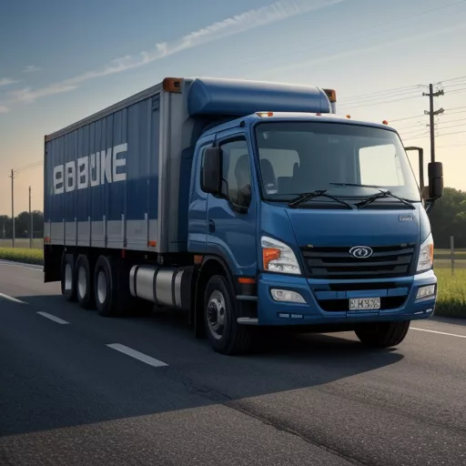 Hyundai New Mighty N250 1T95 blu in transito