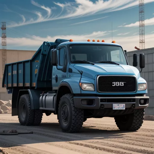 Xe ben Jac 7T8 thùng 6.5 khối HFC830D màu xanh