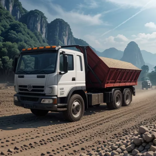 Truong Giang 13T3 DFM YC9TF6X4/TD Kipper im Einsatz auf der Baustelle